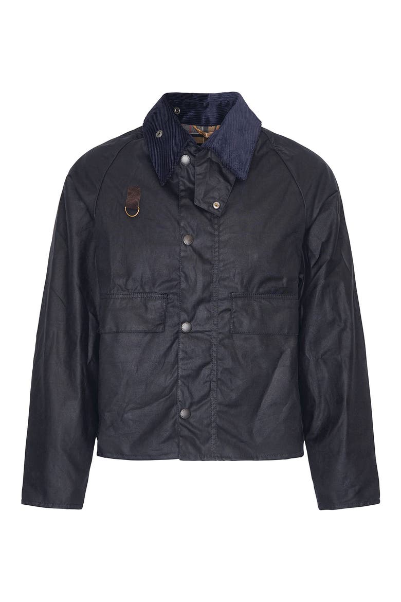 Spey Slim Waxed Cotton Jacket, Alternate, color, NAVY