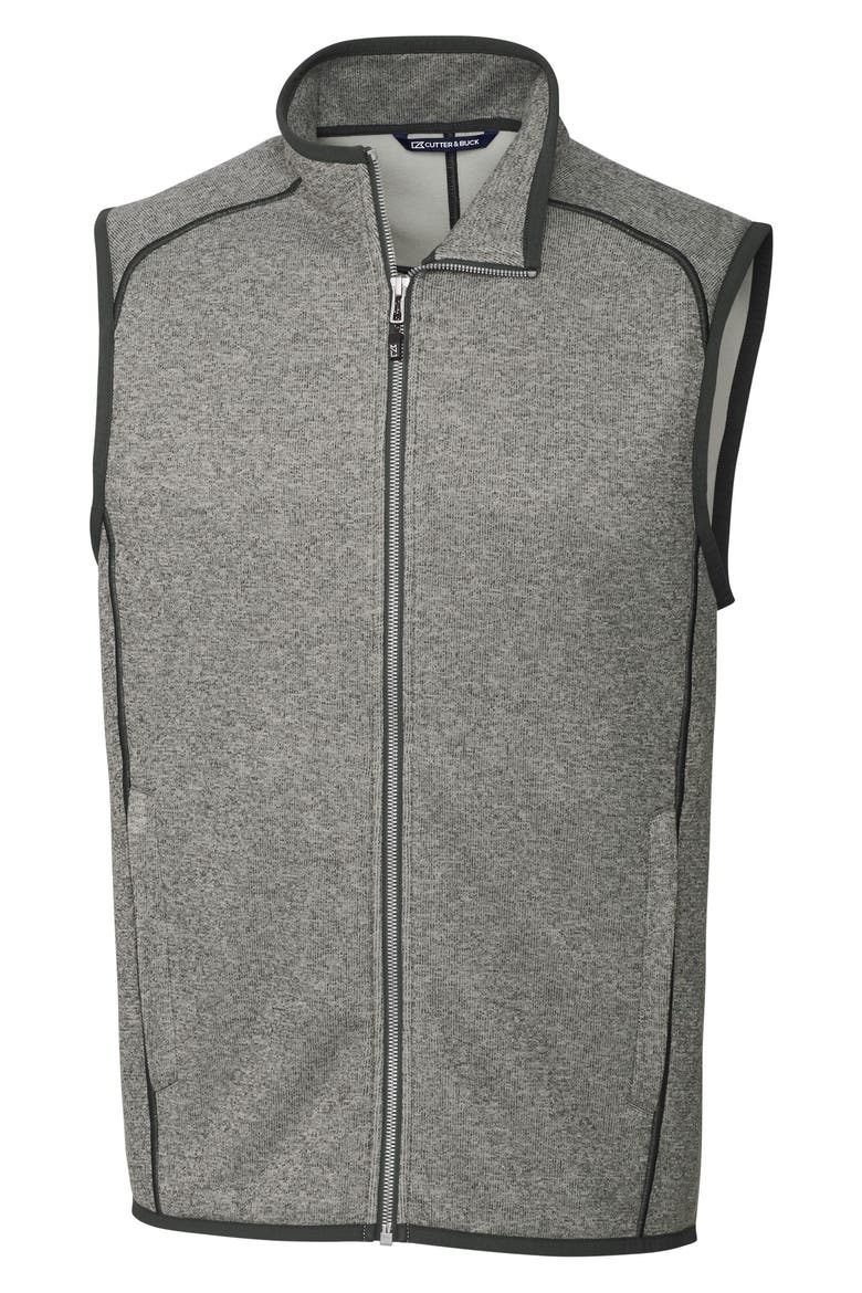 Mainsail Sweater Knit Full Zip Vest, Main, color, POLISHED HEATHER