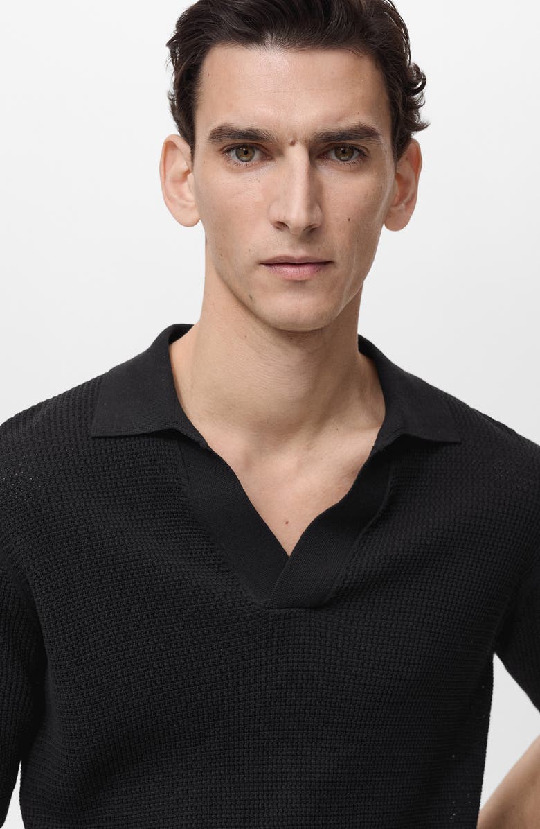 MANGO Structured Fine Knit Polo, Alternate, color,
