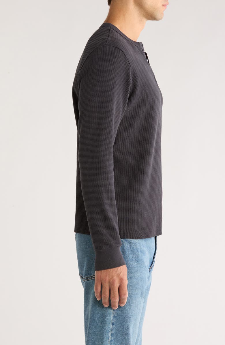 925 Originals Stock Waffle Knit Henley, Alternate, color, Washed Black
