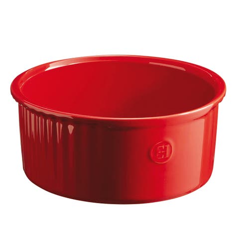 Emile Henry Souffle Dish In Burgundy