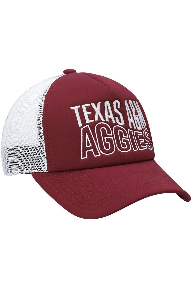 Men's adidas Maroon/White Texas A&M Aggies Wave Foam Trucker Snapback Hat, Alternate, color, Maroon