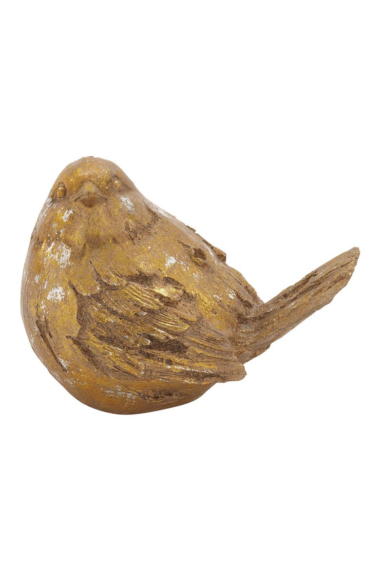 Polystone Bird Sculpture - Set of 2, Alternate, color, GOLD