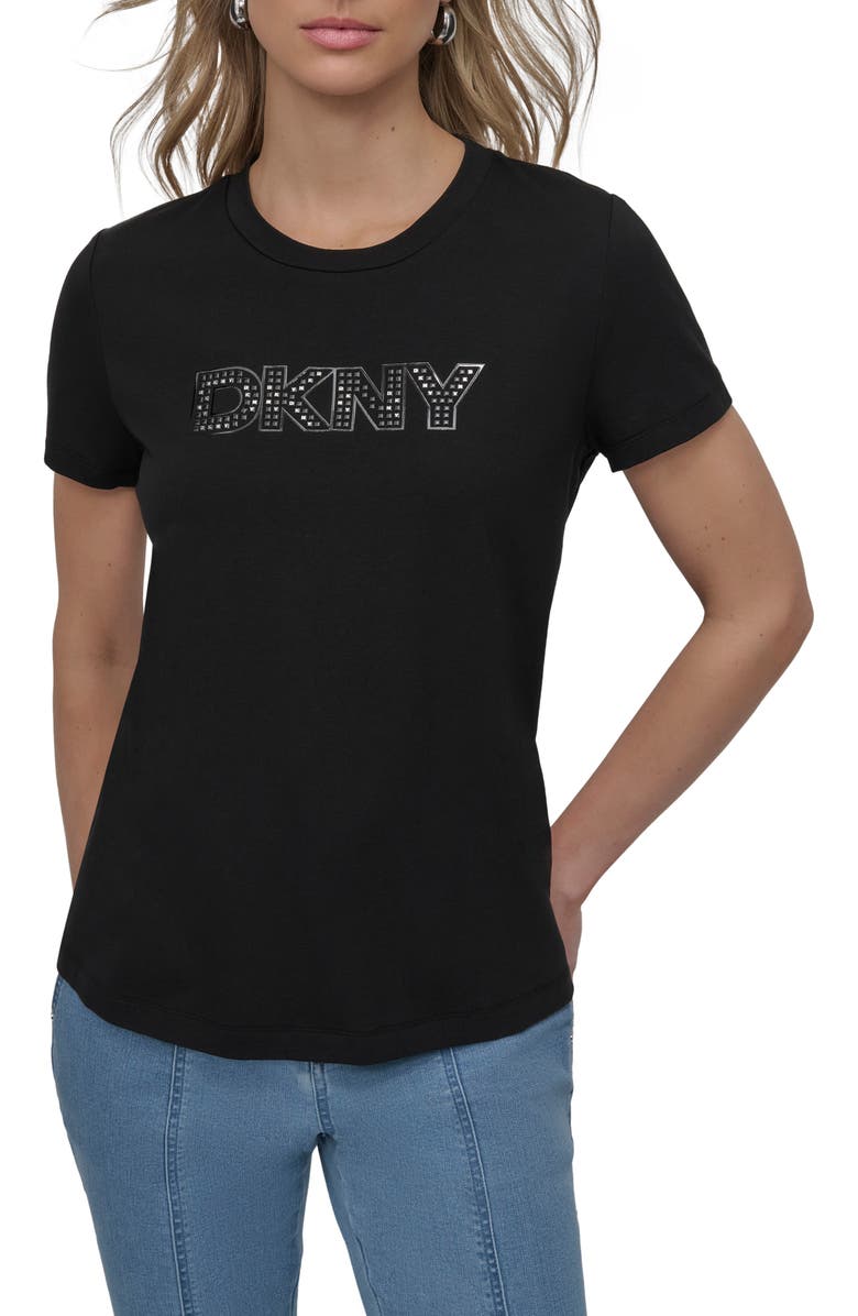DKNY Subway Tile Logo T-Shirt, Main, color, 