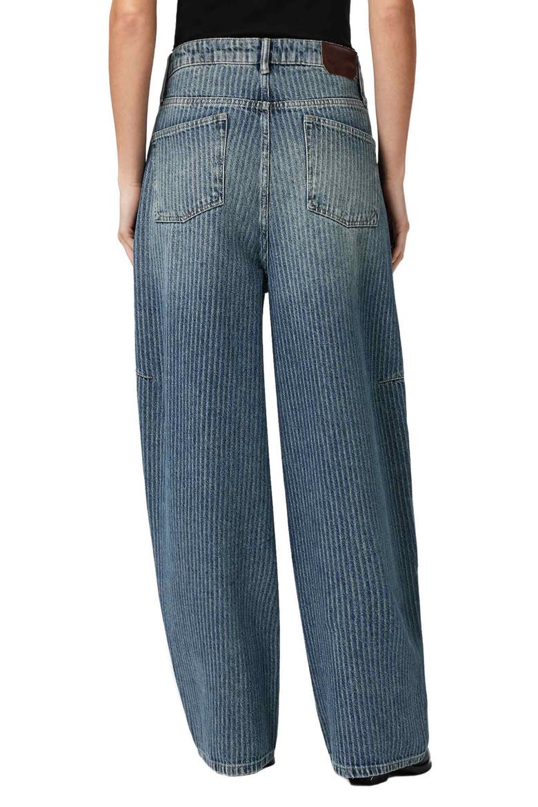 Carter Stripe Barrel Leg Jeans, Alternate, color, TITAN BLUE