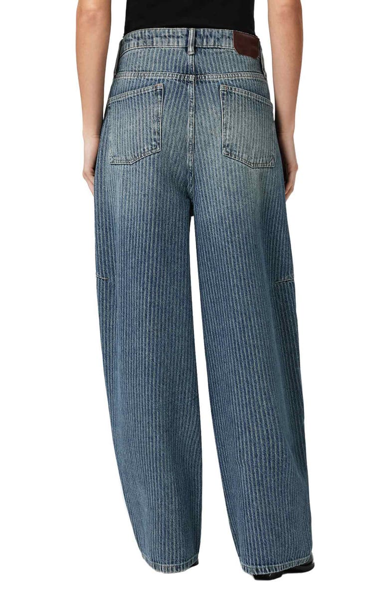AllSaints Carter Stripe Barrel Leg Jeans, Alternate, color, 