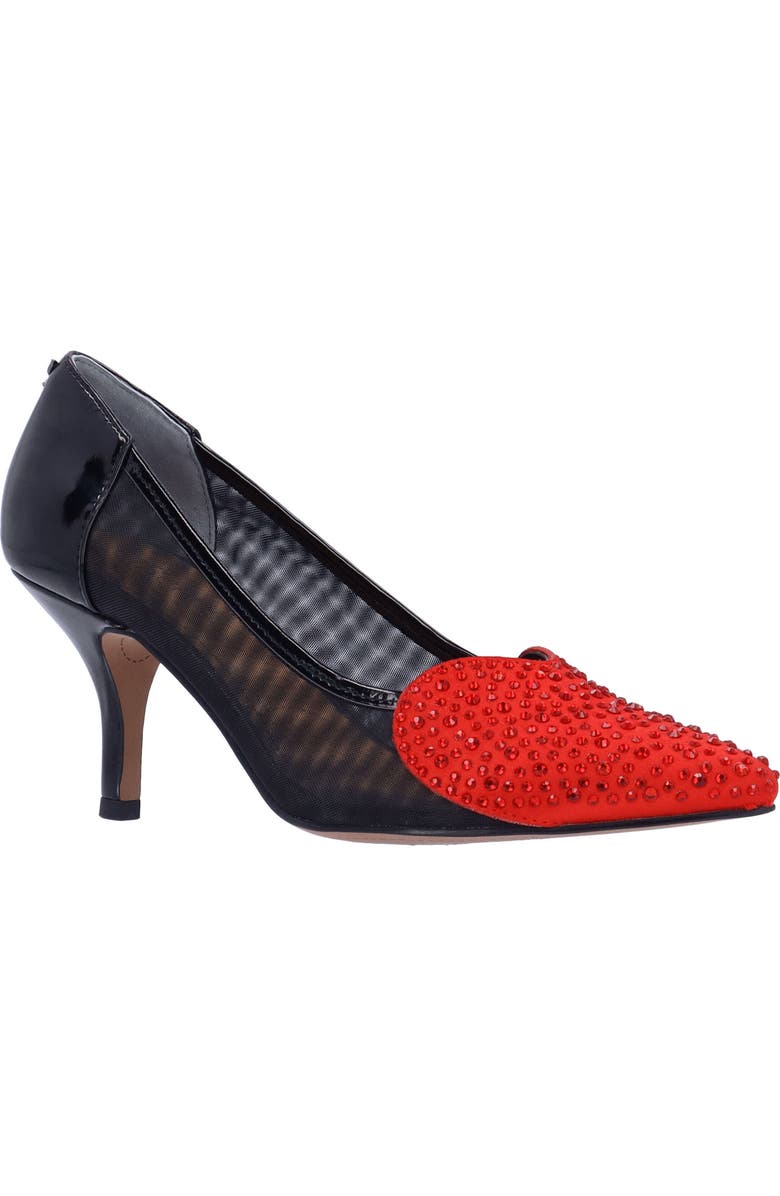 J. Reneé Coopid Pointed Toe Pump, Main, color, Black/ Red