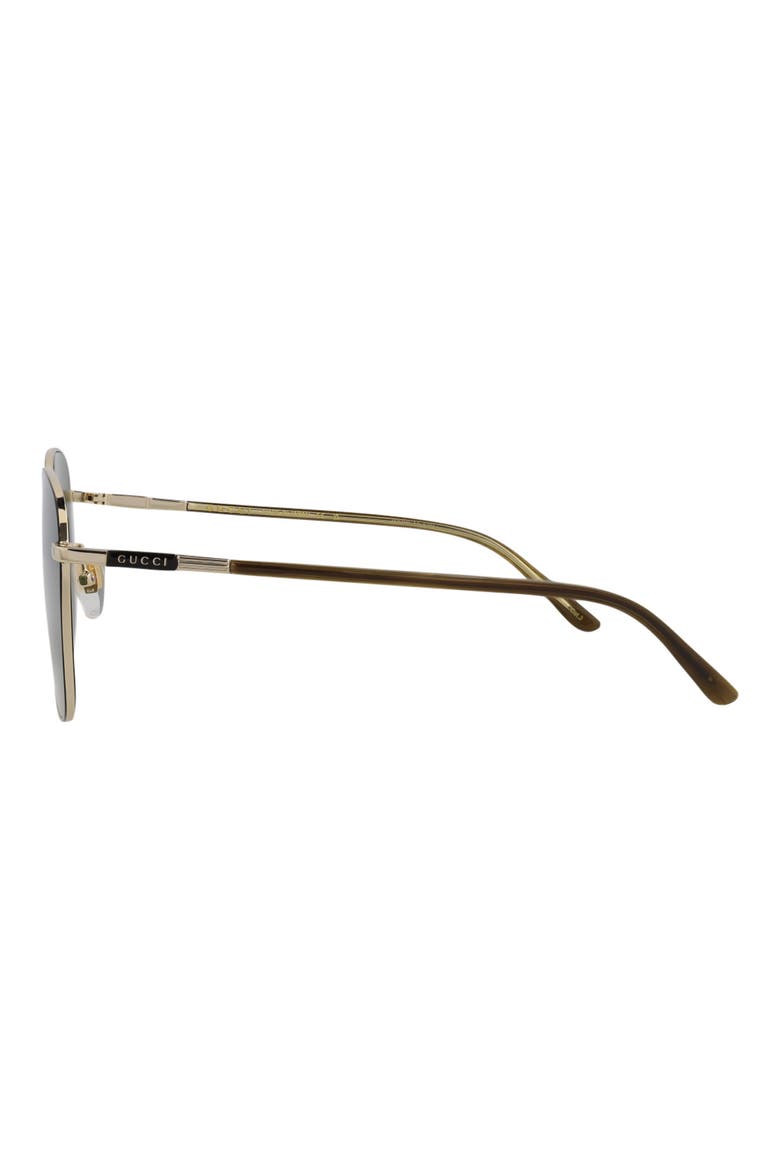 Novelty 58mm Rectangular Sunglasses, Alternate, color, GOLD HAVANA GREEN