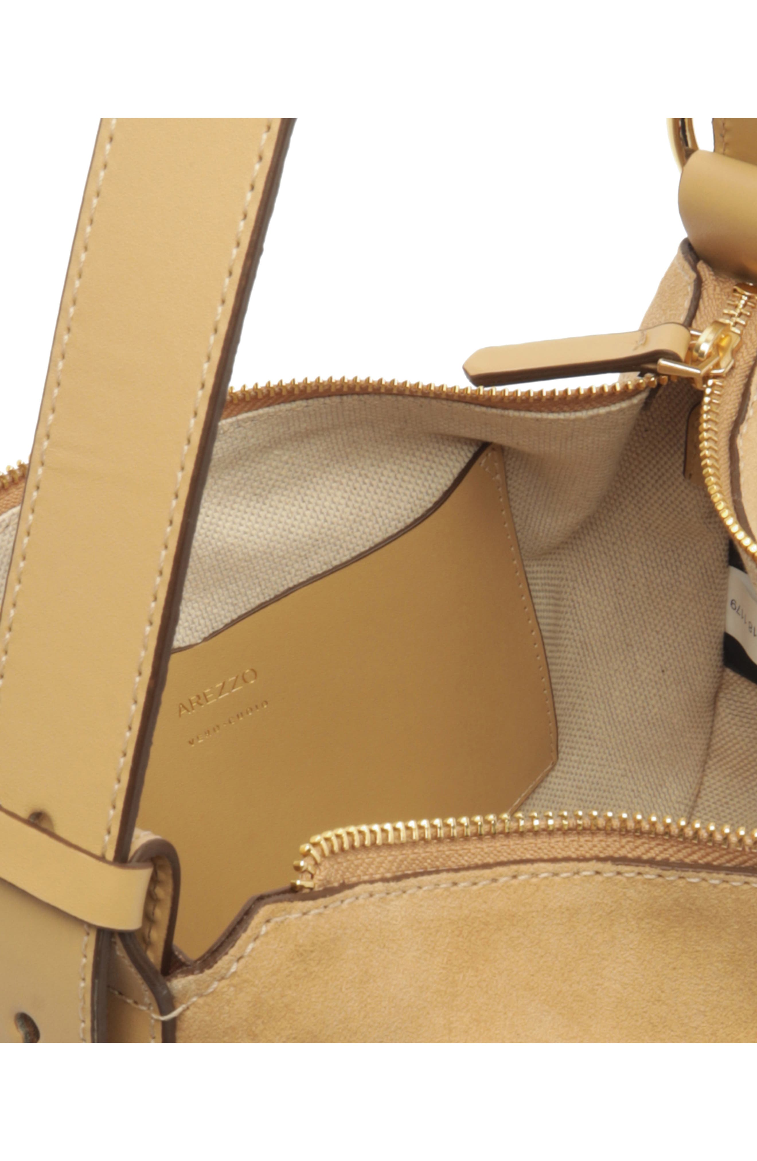 Arezzo Medium Simone Suede Shoulder Bag, Alternate, color, 