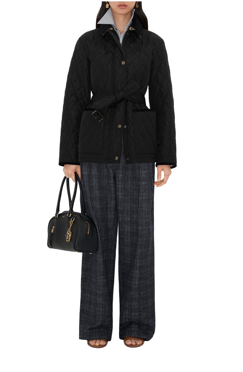 Burberry Quilted Nylon Jacket, Main, color, Black