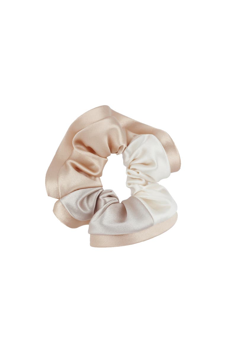 Alexandre de Paris Premiere Dame silk scrunchie, Main, color, Pink