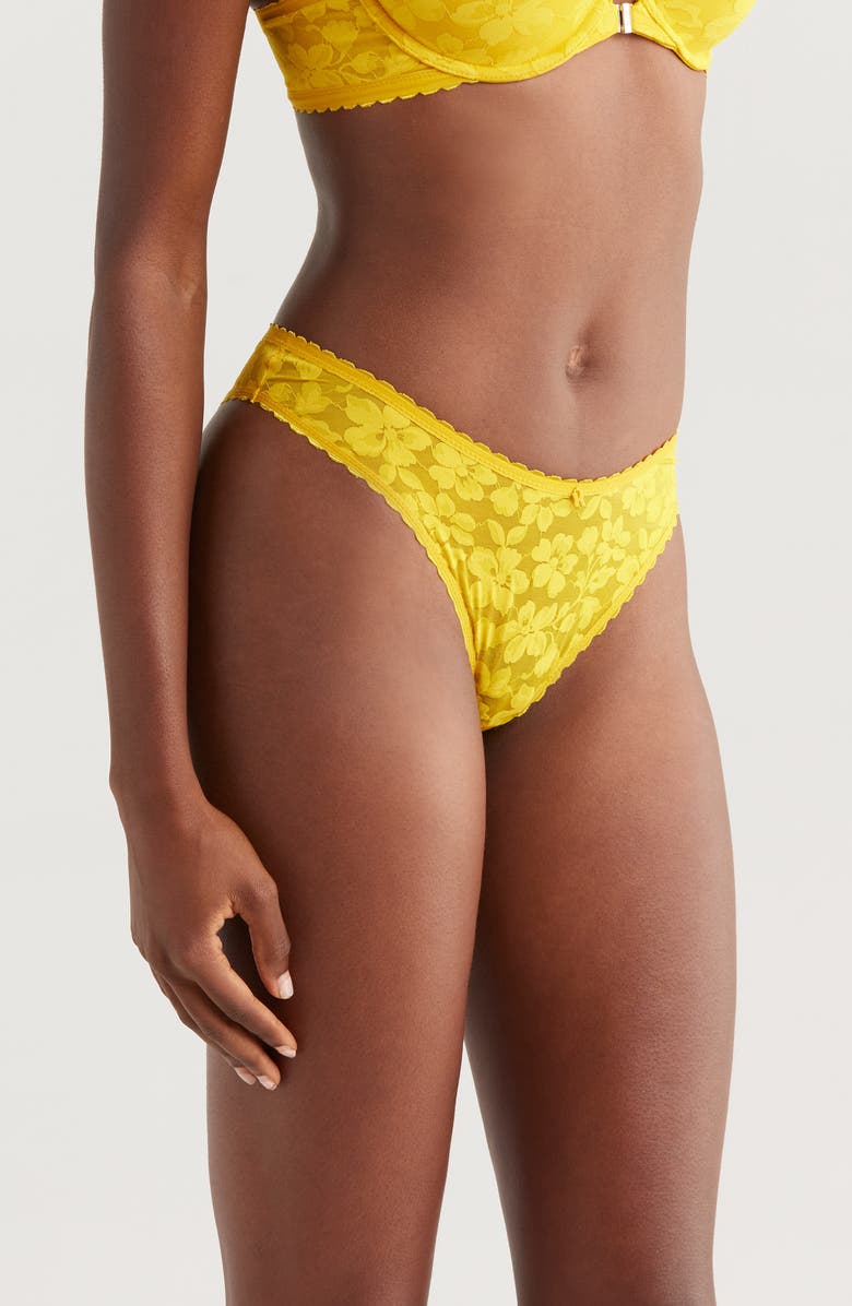 SAVAGE X FENTY Lavish Lac Brazilian Panties, Alternate, color, Topaz Yellow