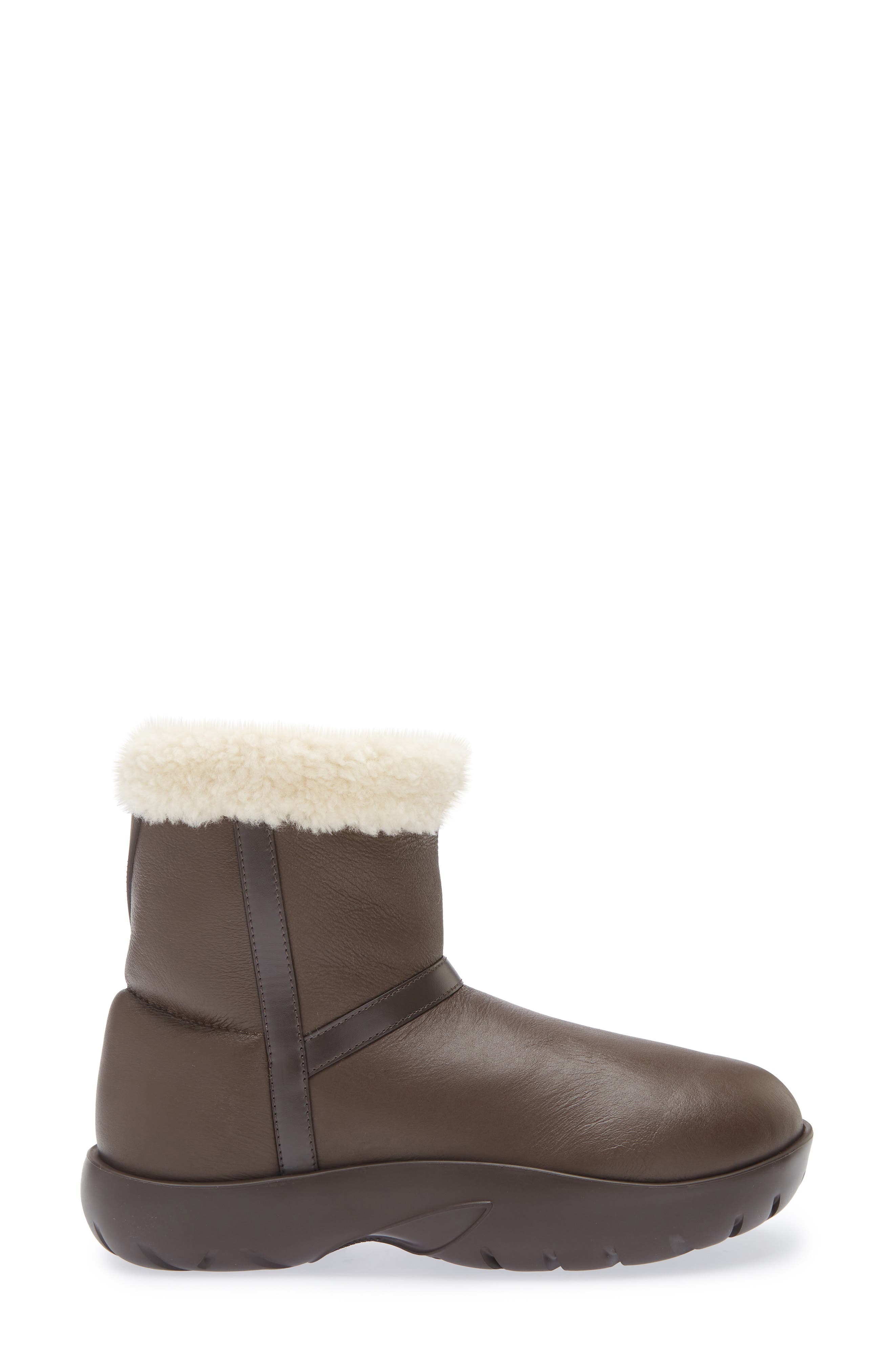 Bottega Veneta Snap Genuine Shearling Bootie, Alternate, color, 