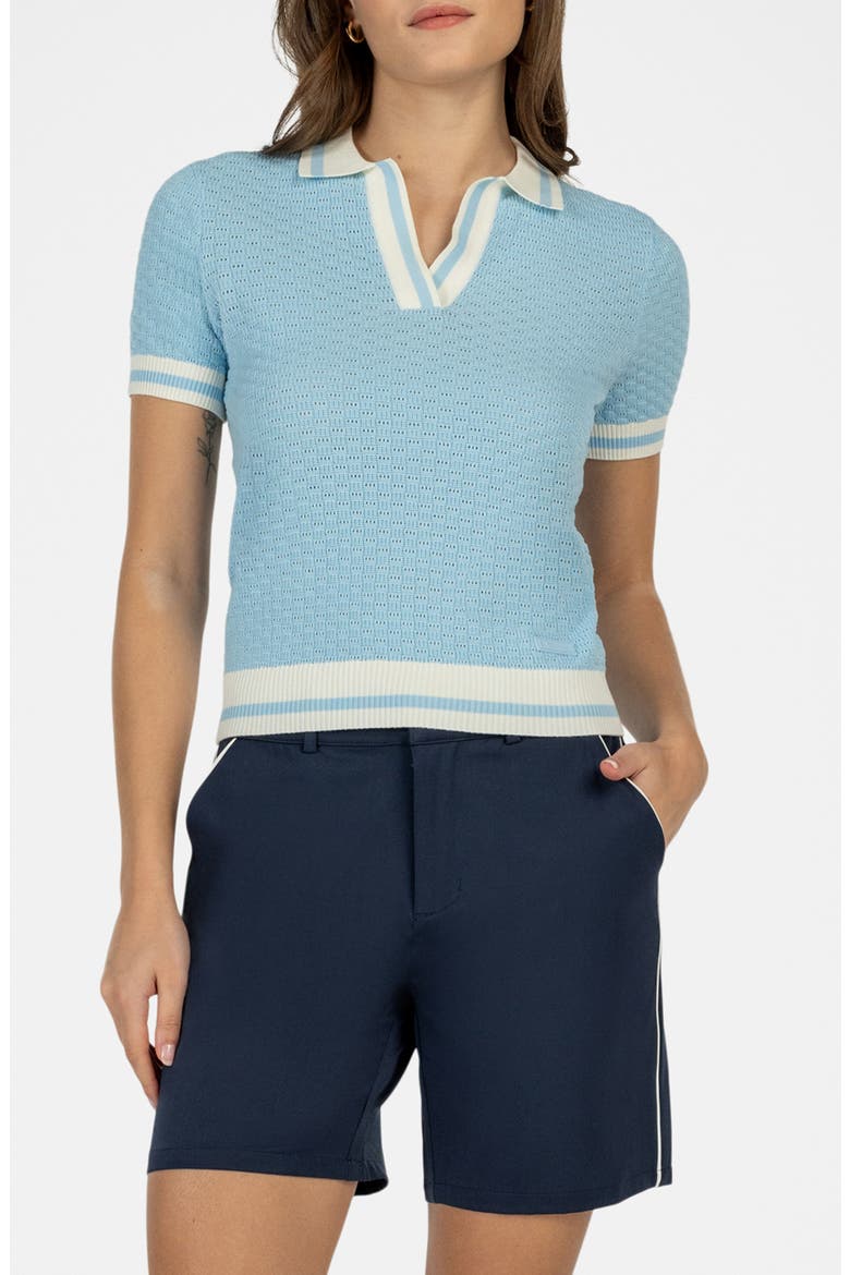 Clubhouse Tipped Pima Cotton Polo, Main, color, FJORD BLUE