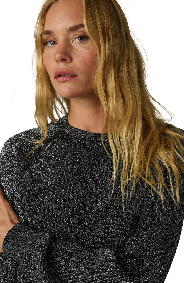 Joe's Jeans The Taylor Metallic Raglan Sweater, Alternate, color, Silver Black Metal