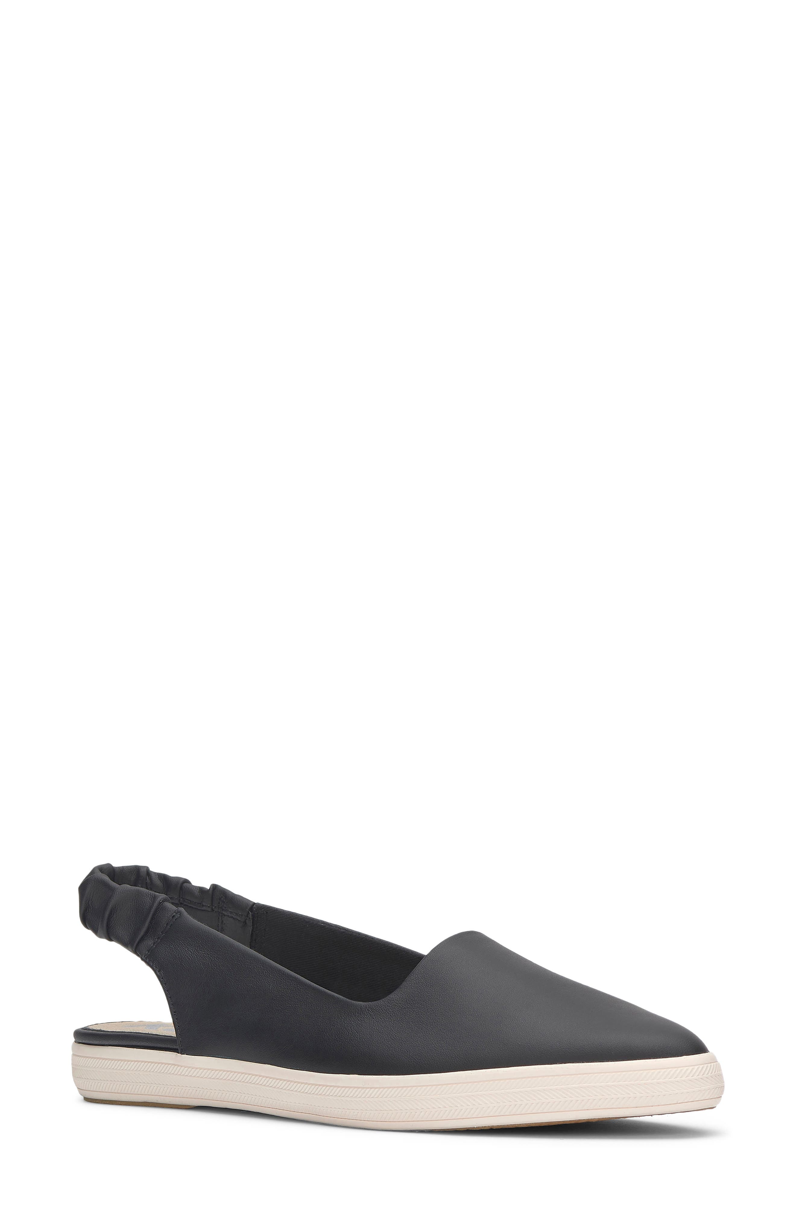 Keds<sup>®</sup> Pointed Toe Slingback Sneaker, Main, color, Black