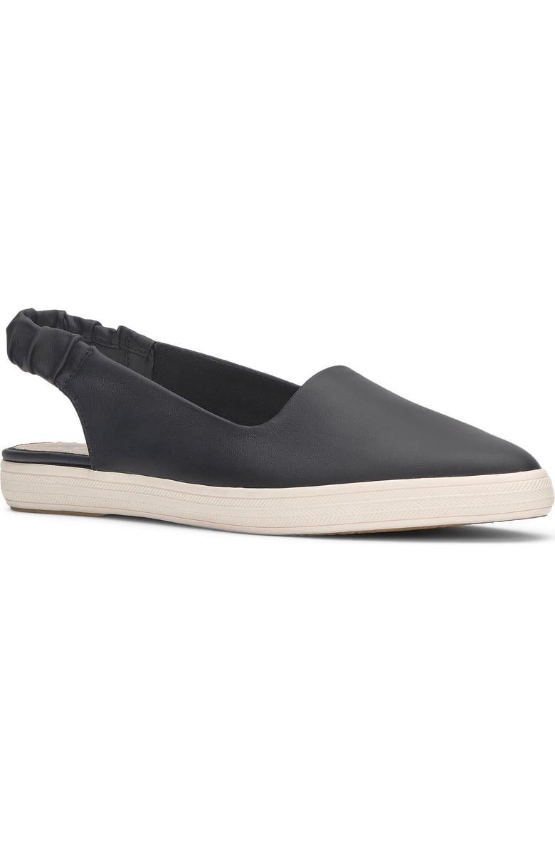 Keds<sup>®</sup> Pointed Toe Slingback Sneaker, Main, color, Black