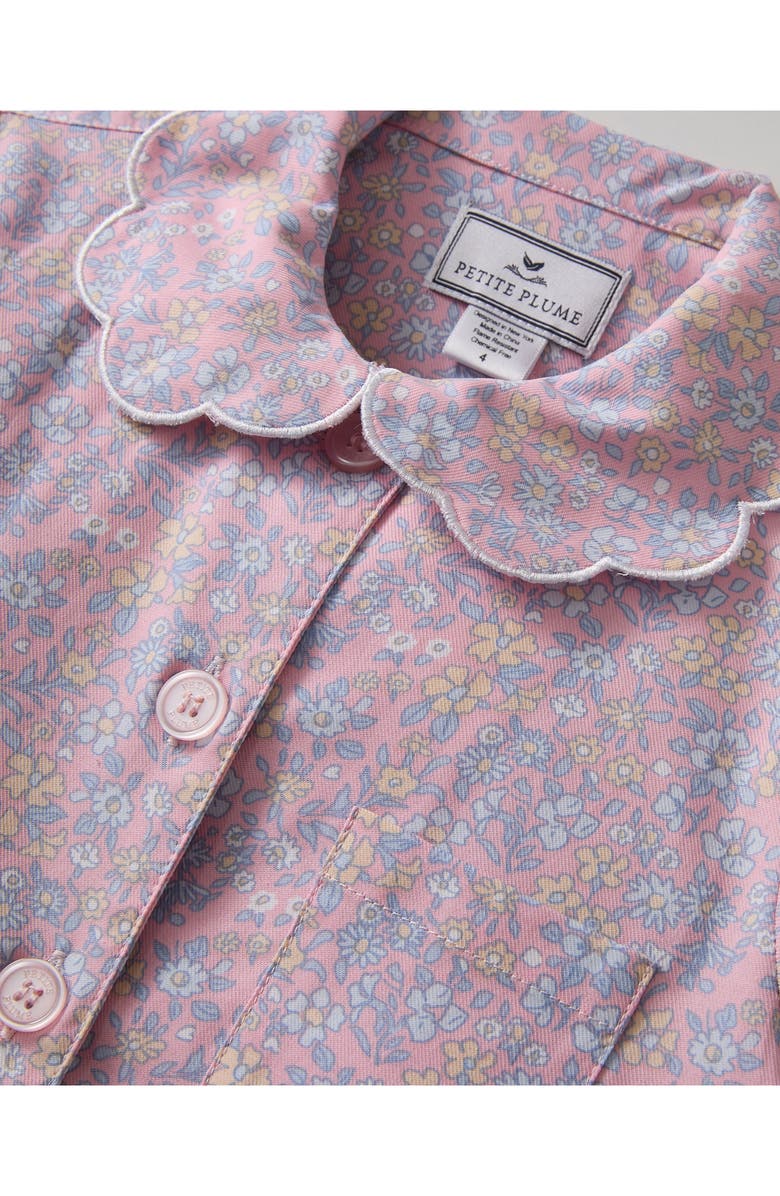 Petite Plume Kids' Colette Twill Two-Piece Pajamas, Alternate, color, Pink