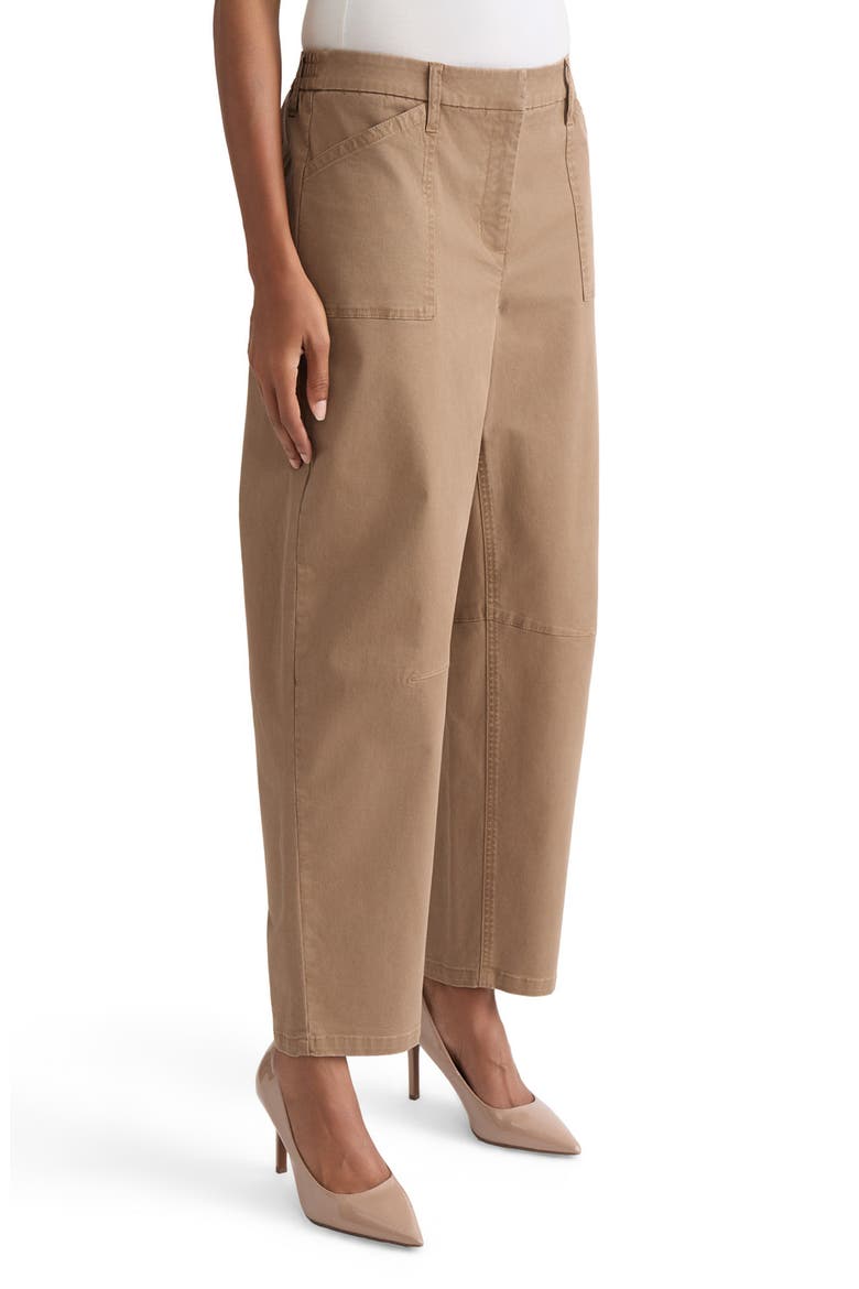 Patch Pocket Barrel Leg Pants, Alternate, color, DEEP MAPLE