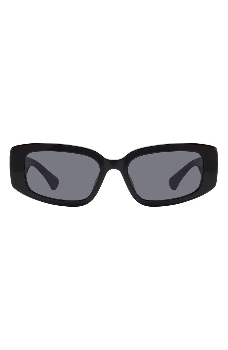 Kurt Geiger London 54mm Rectangular Sunglasses, Main, color, Black/ Grey