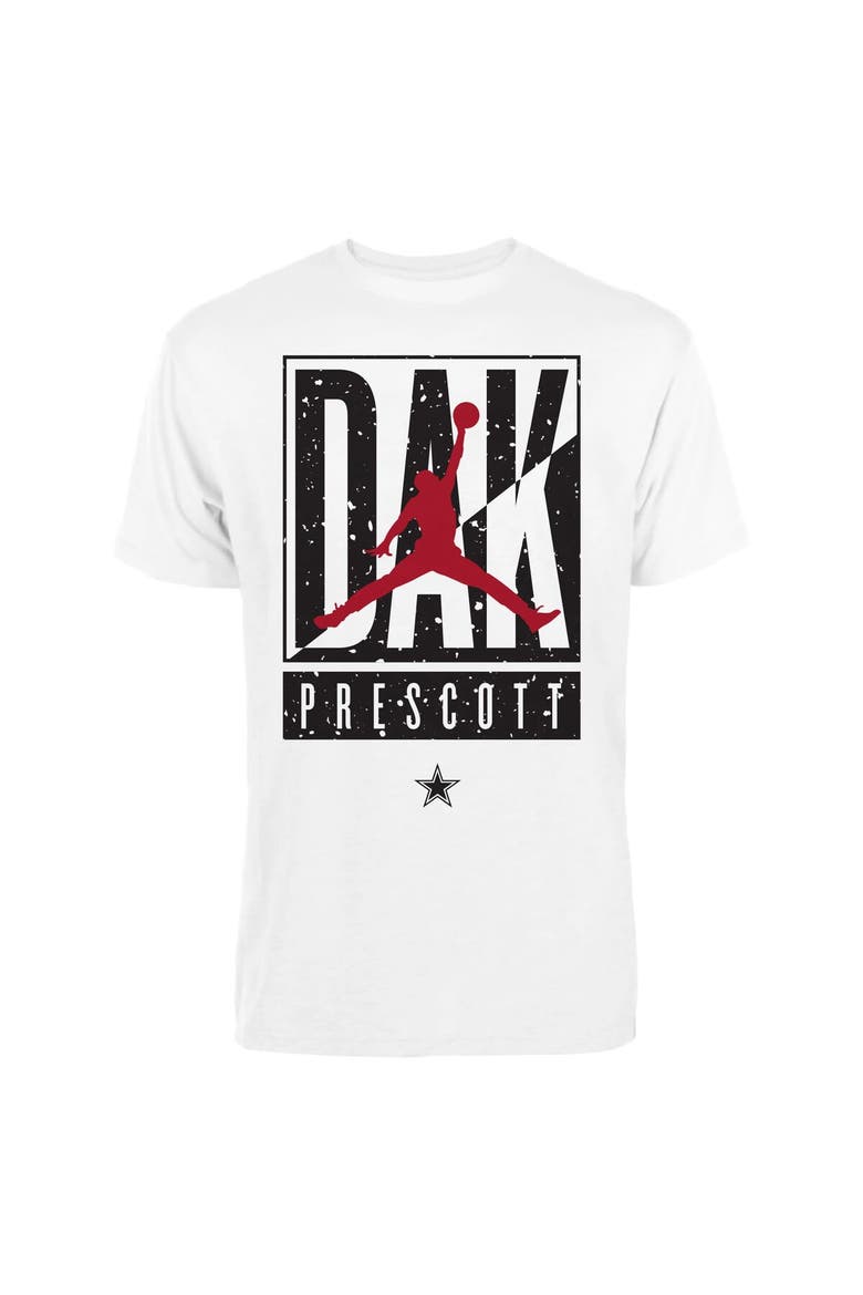 Men's Jordan Brand Dak Prescott White Dallas Cowboys Cut Box Graphic T-Shirt, Main, color, White