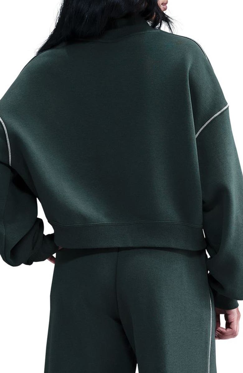 Nike Sportswear Mock Neck Phoenix Fleece Oversize Sweatshirt, Alternate, color, Seaweed