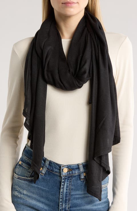 Lightweight Rib Knit Scarf