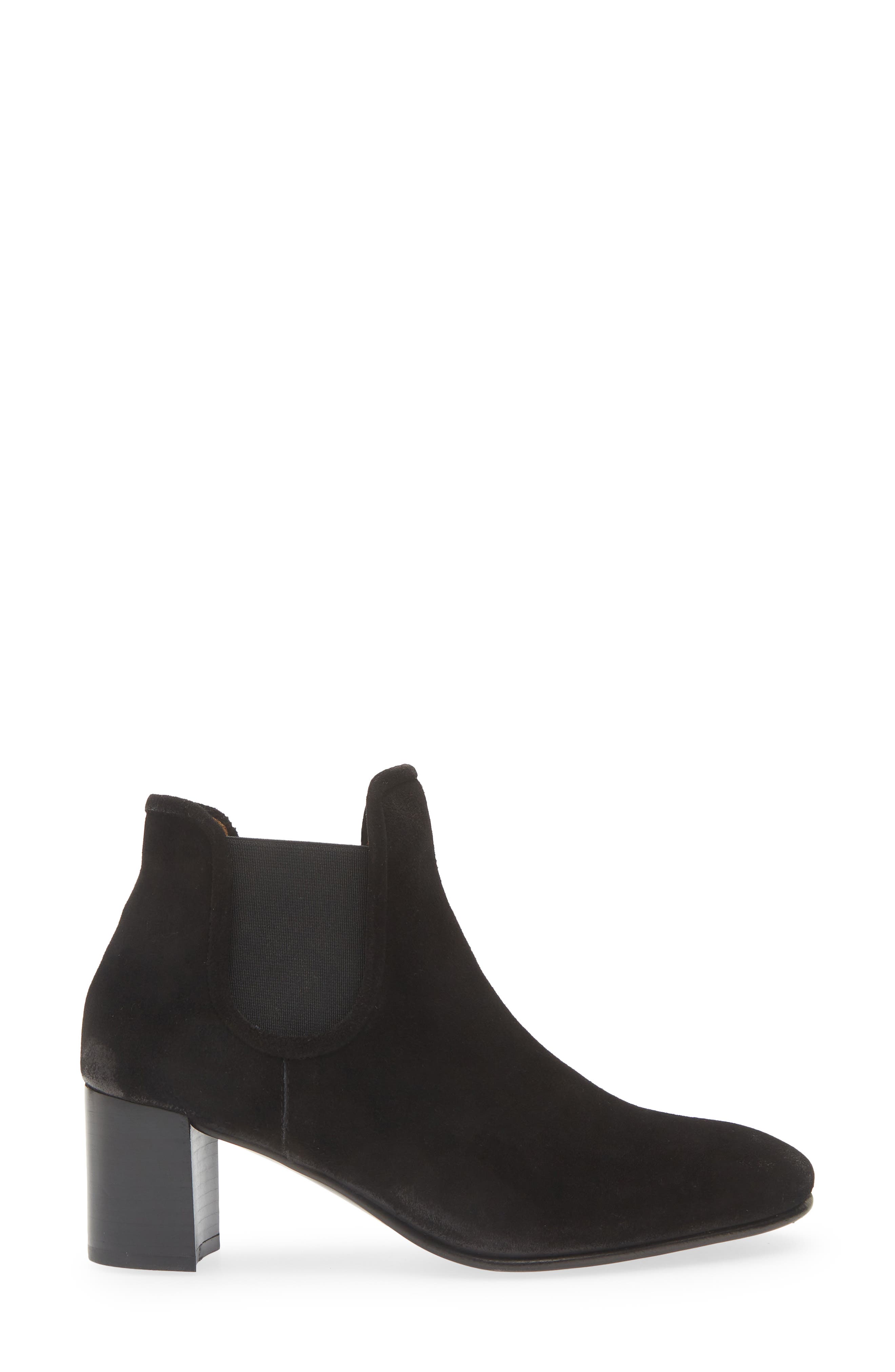 Pedro Garcia Xaine Block Heel Bootie, Alternate, color, Black Bessie Suede