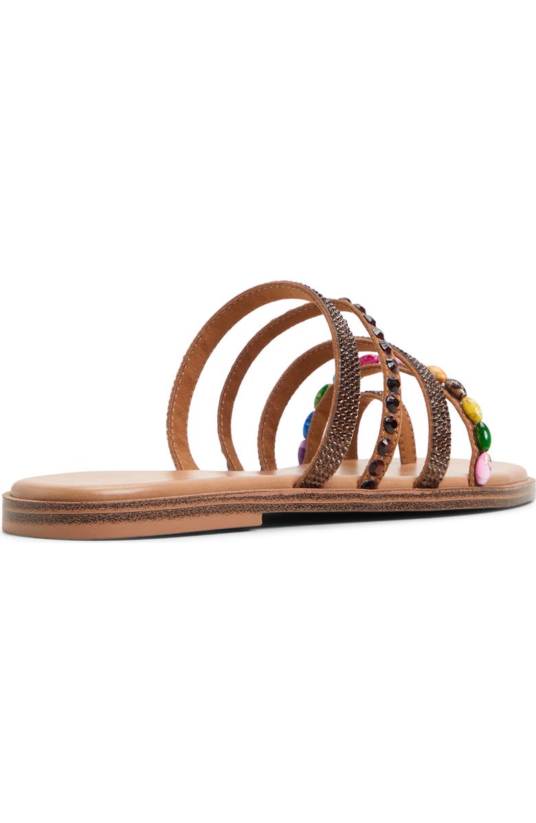ALDO Lindya Toe Ring Slide Sandal, Alternate, color, Brown Multi