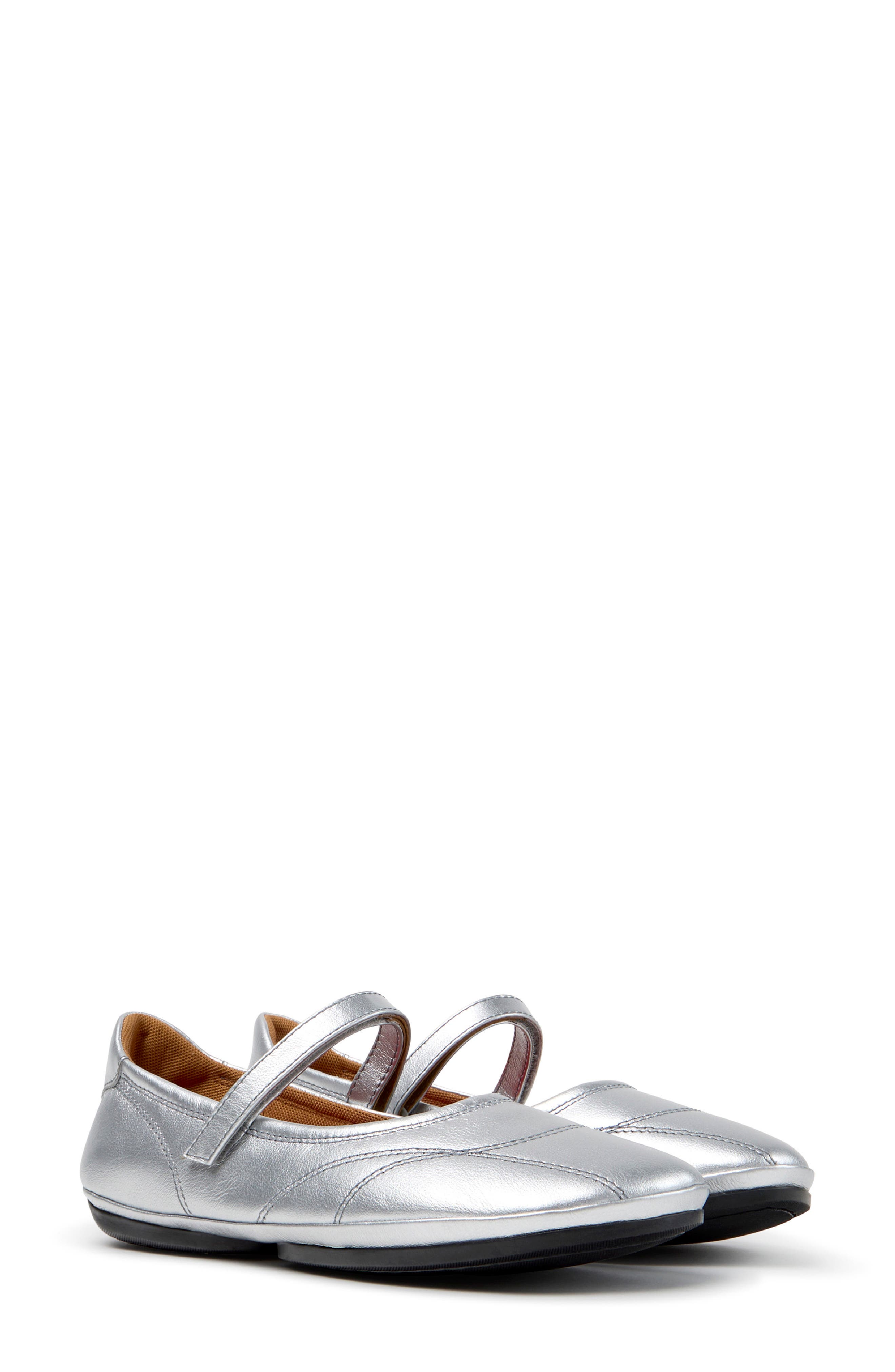 Right Nina Mary Jane Flat, Main, color, MEDIUM GRAY