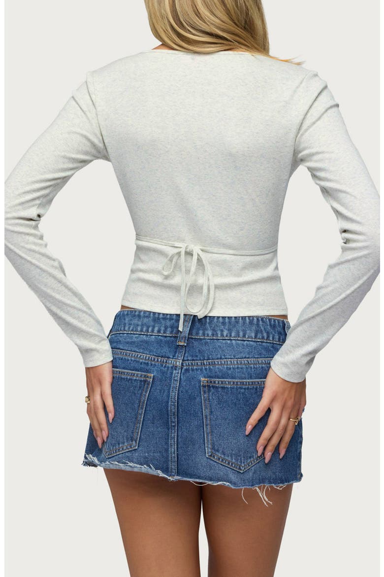 Fonteyn Wrap Top, Alternate, color, LIGHT-GRAY-MELANGE