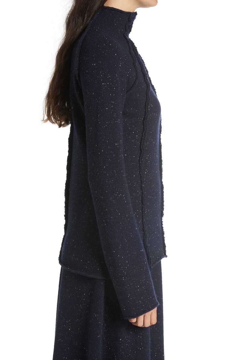 The Row Adamy Mock Neck Exposed Seam Wool Sweater, Alternate, color, 