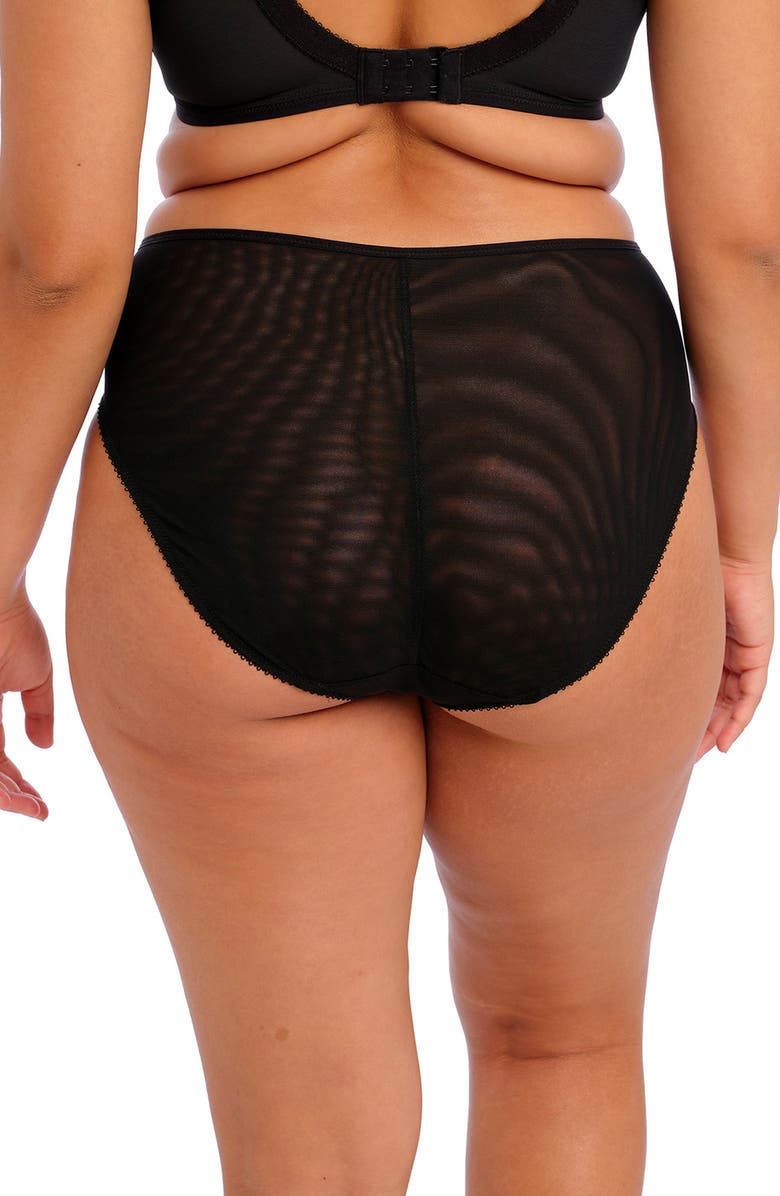 Elomi Namrah High Cut Briefs, Alternate, color, Jet