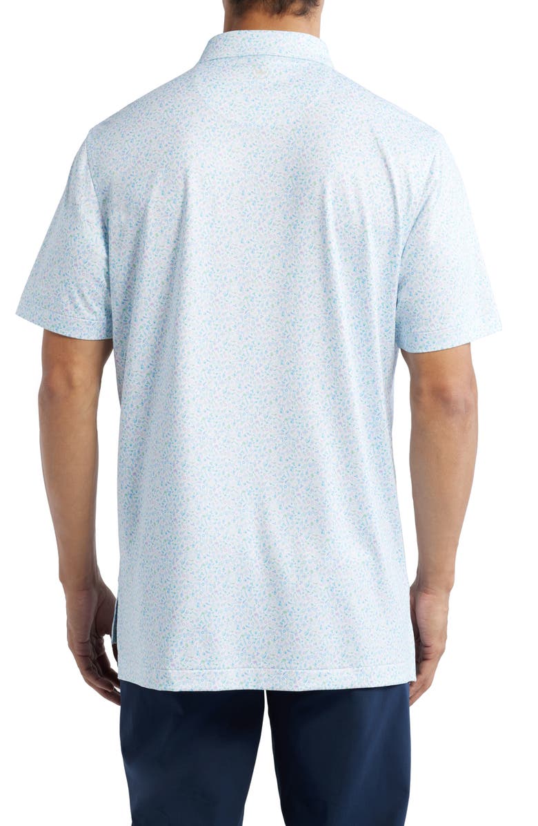 Peter Millar Island Jammin' Party Print Performance Jersey Polo, Alternate, color, White