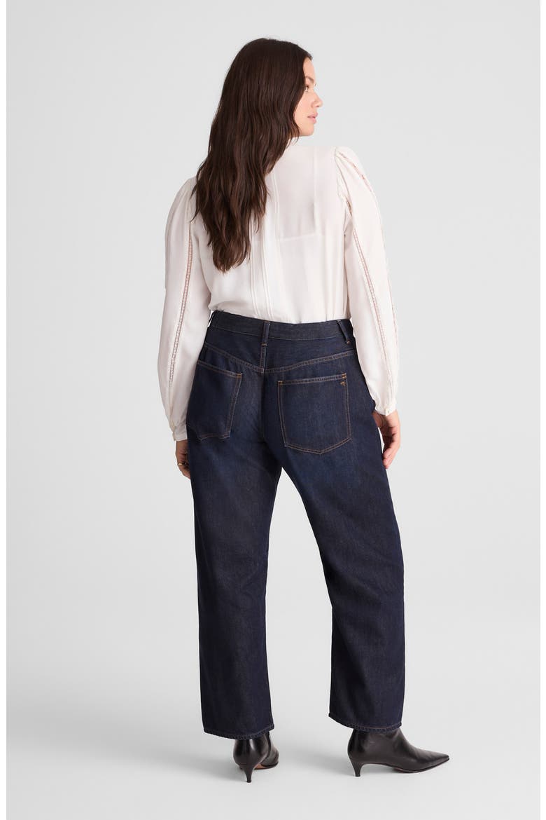 The Darted Barrel Leg Jeans, Alternate, color, FOUNDRY WASH
