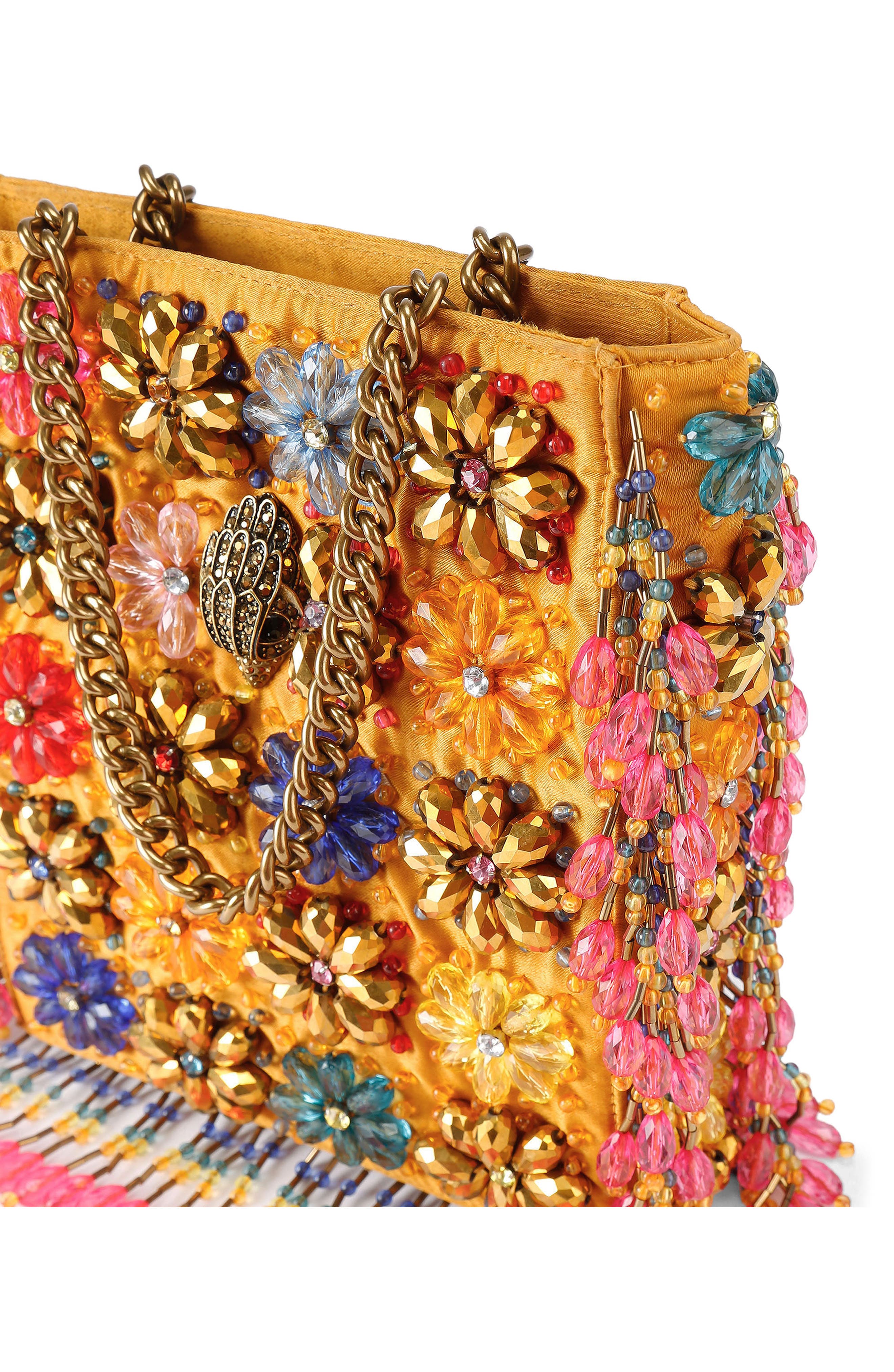 Kurt Geiger London Mini Beaded Tote, Alternate, color, Yellow Multi