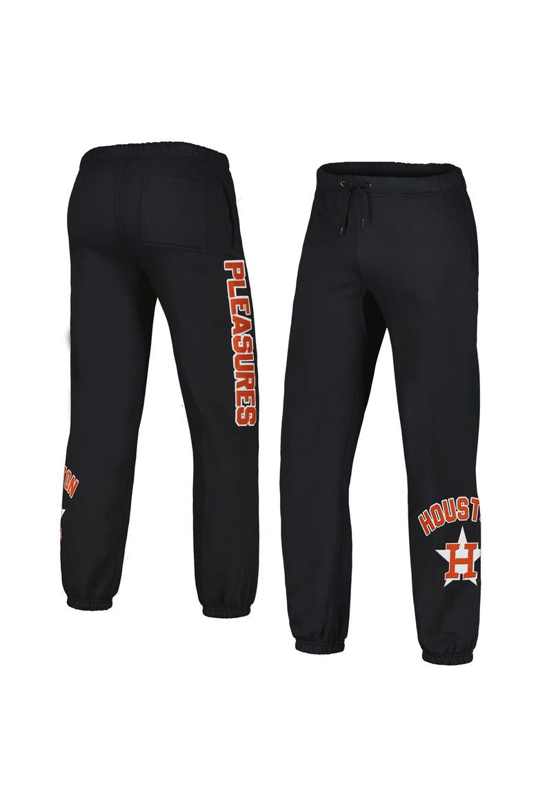 Men's PLEASURES Black Houston Astros Opening Day Sweatpants, Main, color, Black