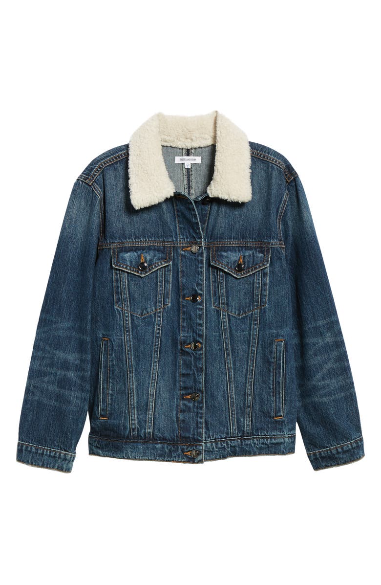 Good American Boyfriend Denim Jacket, Alternate, color, 