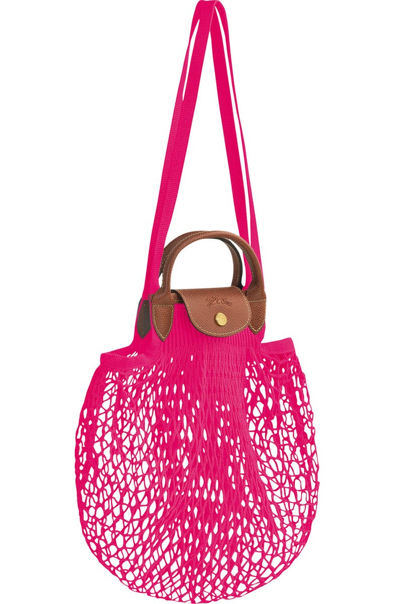 Longchamp Le Pliage Filet Knit Shoulder Bag, Alternate, color, Candy