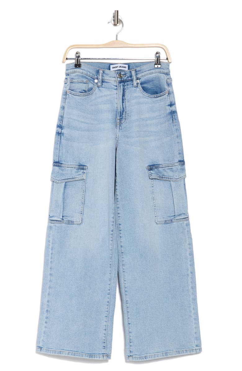 DKNY Jeans High Waist Cargo Jeans, Alternate, color,