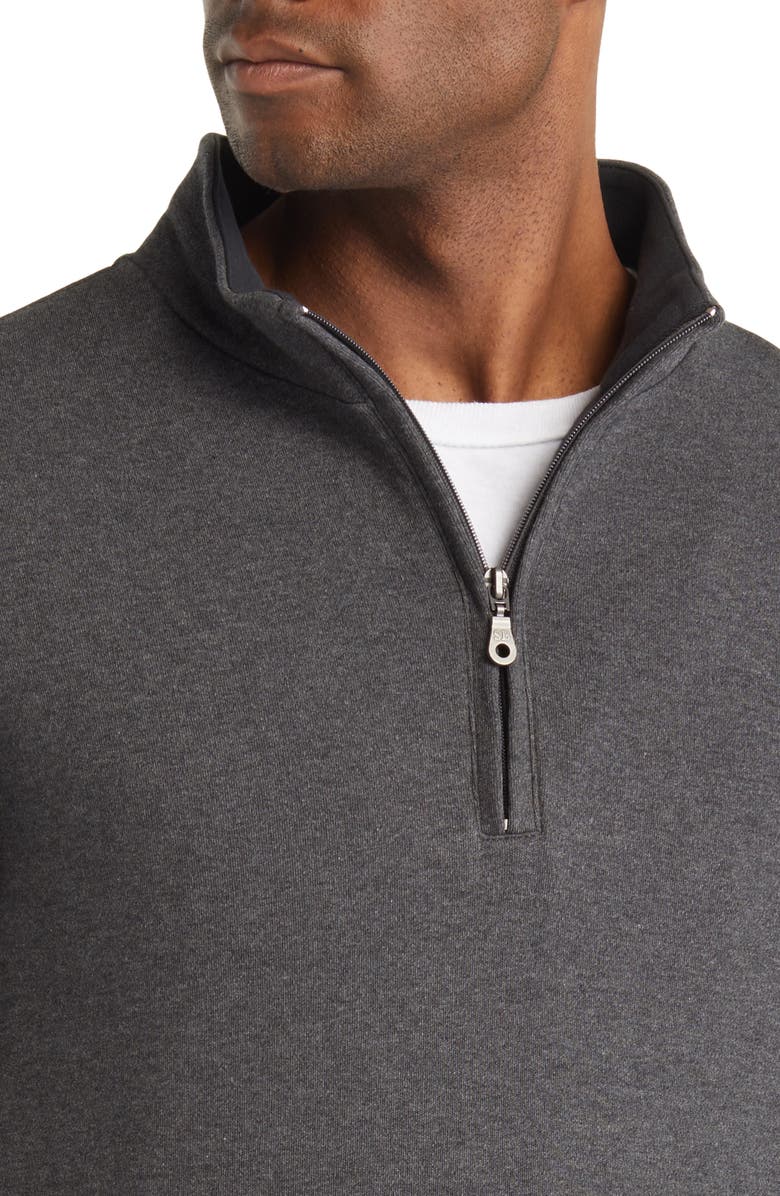 Scott Barber Quarter-Zip Cotton Pullover, Alternate, color, 