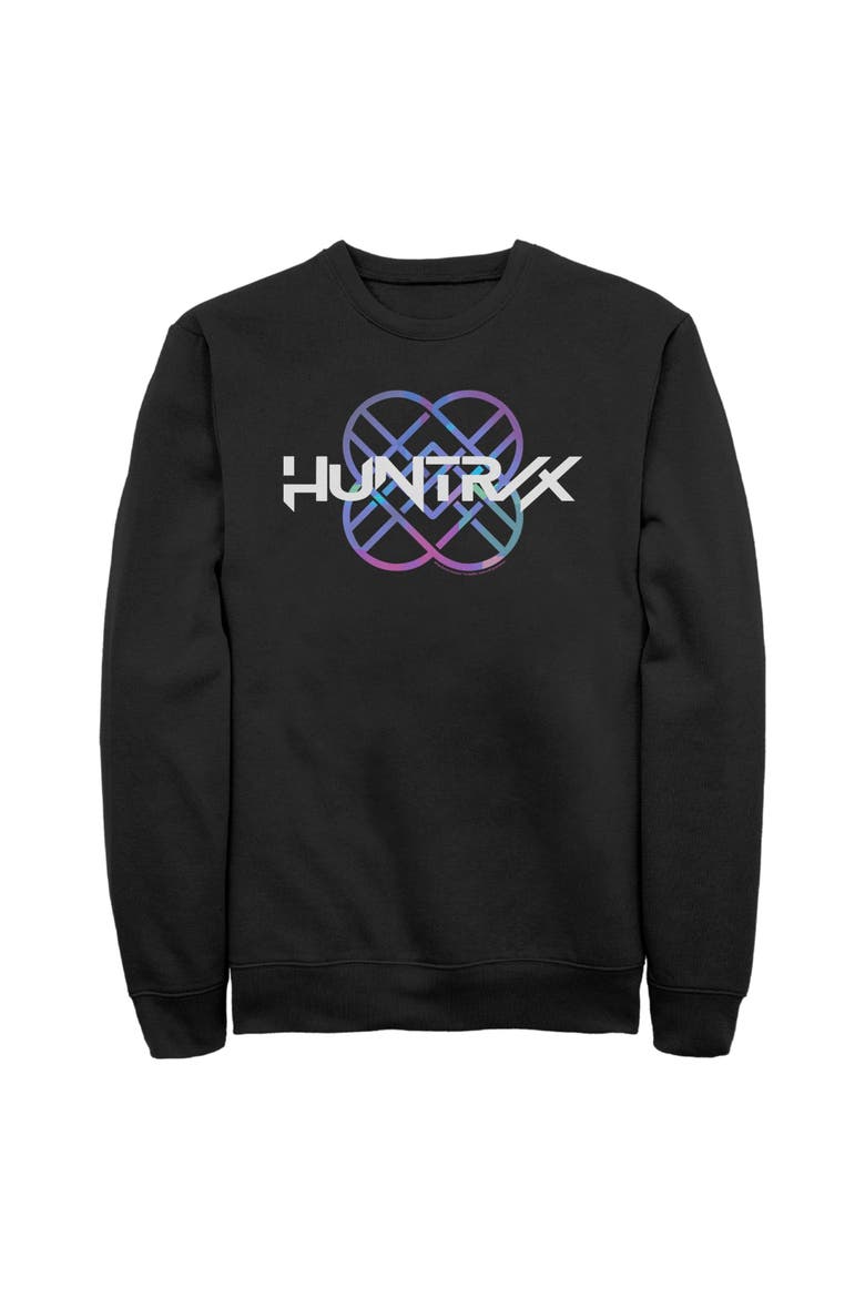 Men's Huntrix Holographic Logo Sweatshirt, Main, color, Black
