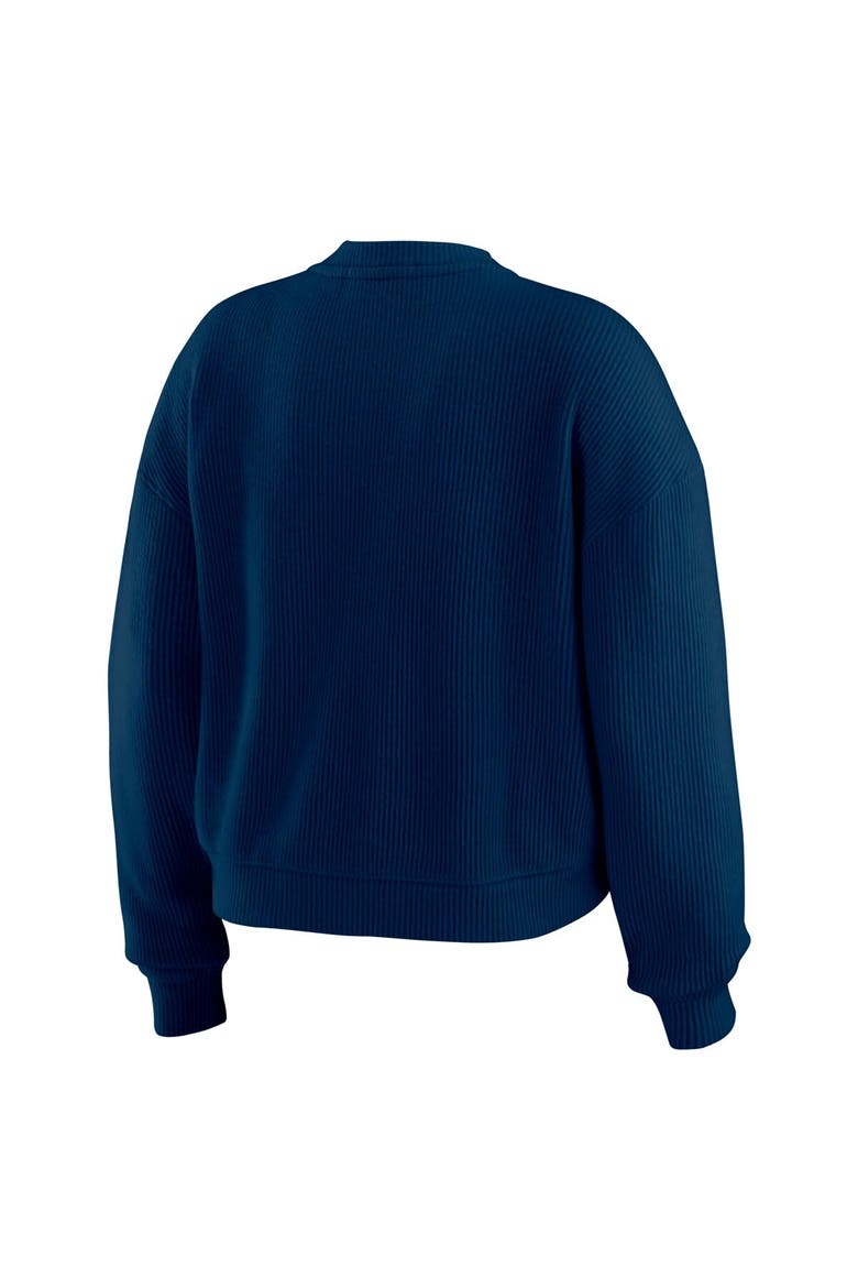 Women's WEAR by Erin Andrews  Cream Tennessee Titans Knitted Tri-Blend Long Sleeve T-Shirt & Pants Lounge Set, Alternate, color, Navy