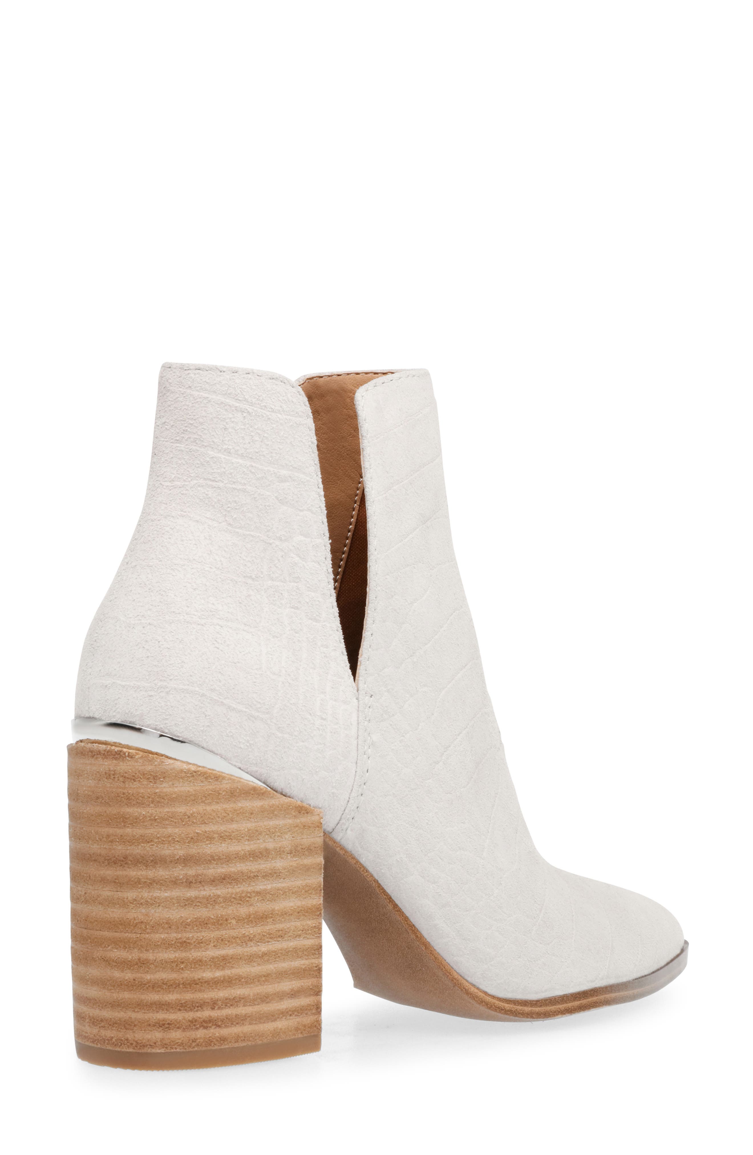 Kaylah Pointed Toe Bootie, Alternate, color, BONE CROCO