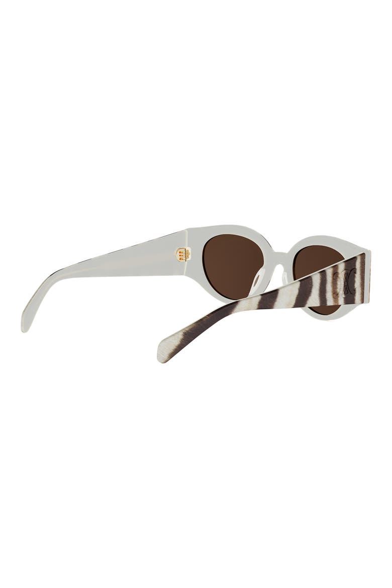 Triomphe Stamp 50mm Butterfly Sunglasses, Alternate, color, ANIMAL / BROWN