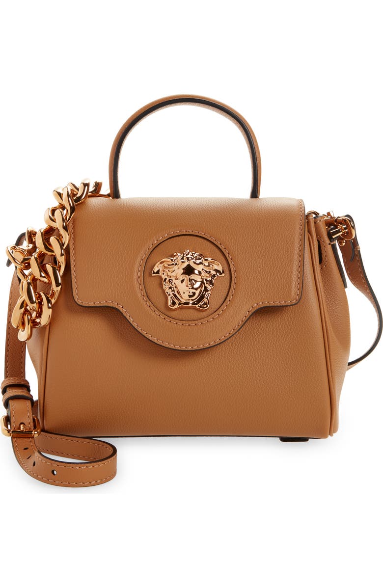 Versace Small La Medusa Handbag, Main, color,