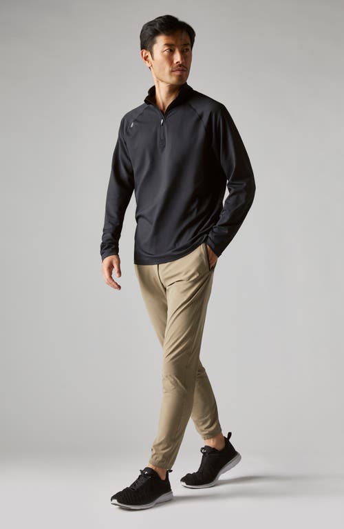Rhone Session Quarter Zip Pullover In Black