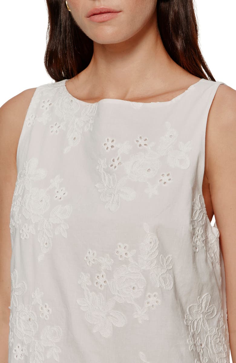 Sanctuary Garden Cotton Eyelet Bubble Hem Minidress, Alternate, color, White