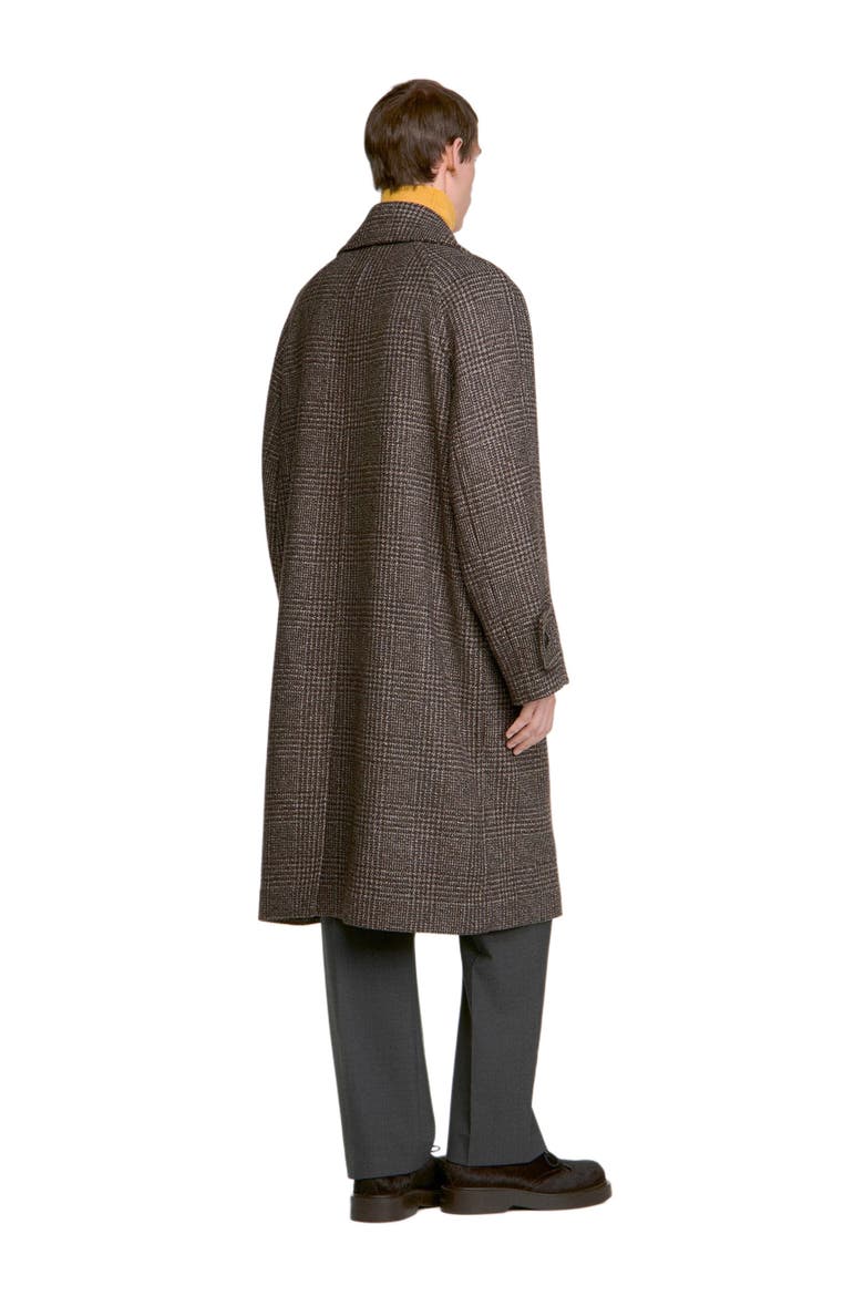 Check wool coat, Alternate, color, Brown