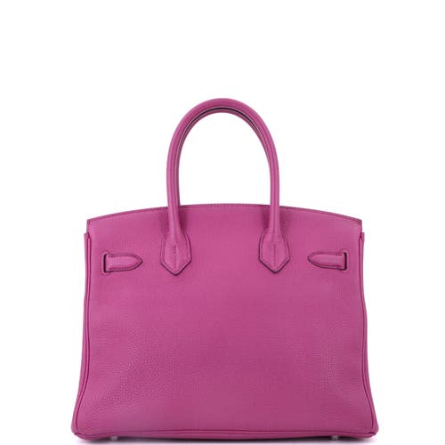 Pre-owned Hermes Hermes Birkin Handbag Pink Togo With Palladium Hardware 30 In Purple